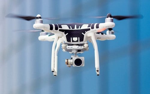 Hovering Drone Taking Pictures